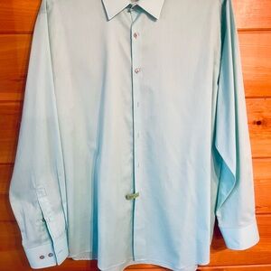 Men's Can Heusen Light Teal Dress Shirt